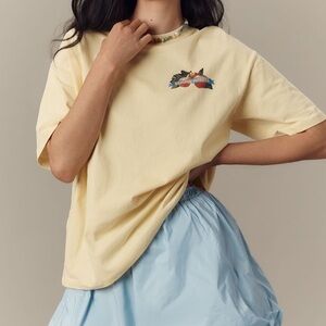 Anthropologie& Damson Madder oversized yellow Top